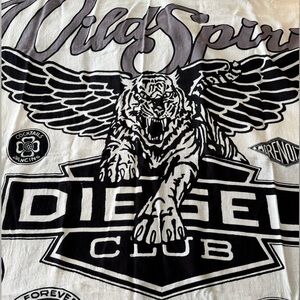 Diesel Black and White Graphic Scarf